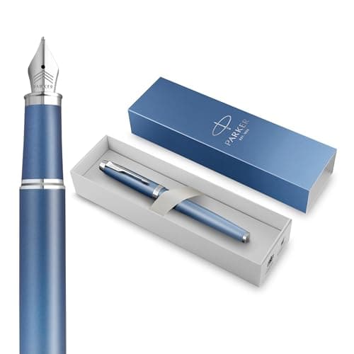 Parker IM Writing Rituals Fountain Pen | Peaceful Blue Finish with Gradient & Chrome Trims | Fine Nib | Blue Ink | Gift Box, image 1 of 7