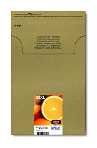 Epson 33XL Oranges High Yield Genuine Multipack, Eco-Friendly Packaging, 5-colours Ink Cartridges, Claria Premium Ink, image 1 of 8