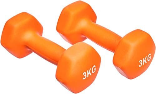 Amazon Basics Neoprene Dumbbell Weight Set, 6 pounds, Orange, image 1 of 4