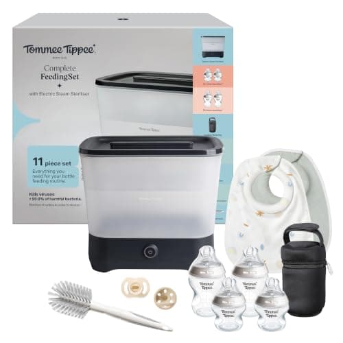 Tommee Tippee Complete Feeding Set, Electric Steriliser & Baby Bottles