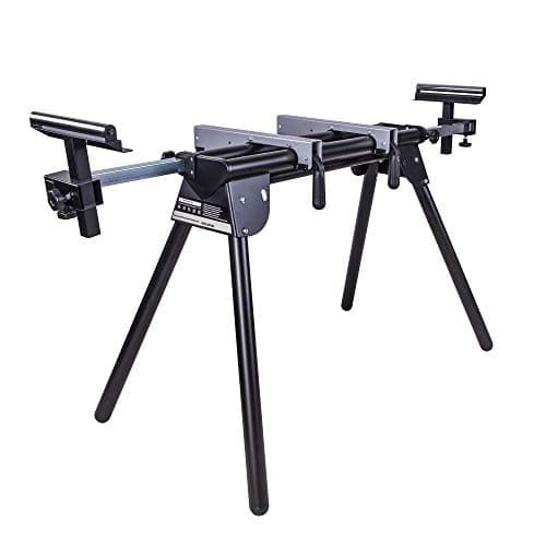 Evolution Power Tools EVOMS1 Mitre Saw Stand, Universal Compact Folding with Extending Support Arms, Fits Evolution, Makita, DeWalt, Bosch, Ryobi, Einhell and Metabo, Supports 150kg Weight & 3m Length, image 1 of 8