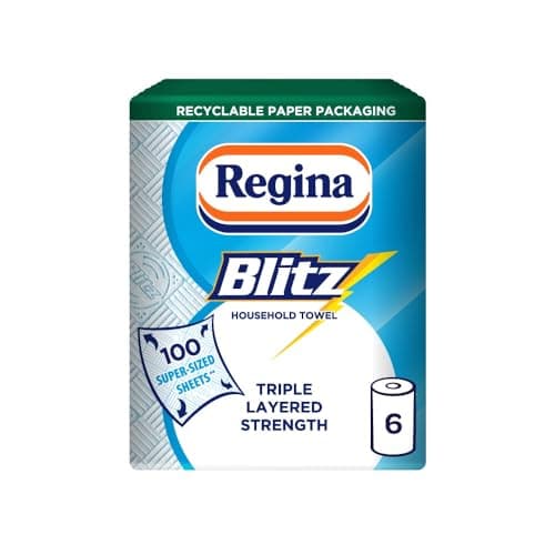 Regina Blitz, 6 Rolls of Household Towel, 3-Ply, image 1 of 5
