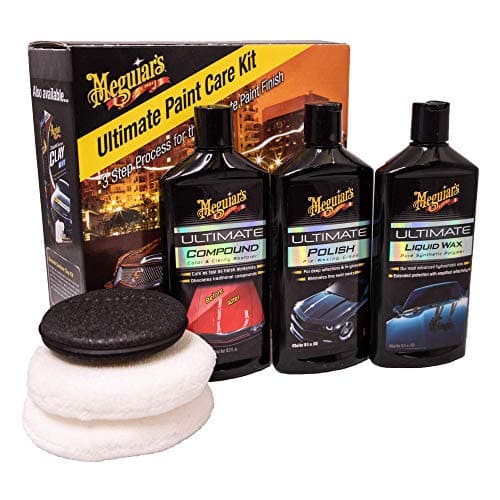 Meguiar's Ultimate Paint Care Kit for Cars in 3 Steps - Includes Compound, Polish & Liquid Wax with Applicators & Supreme Shine Microfiber Towel, image 1 of 8