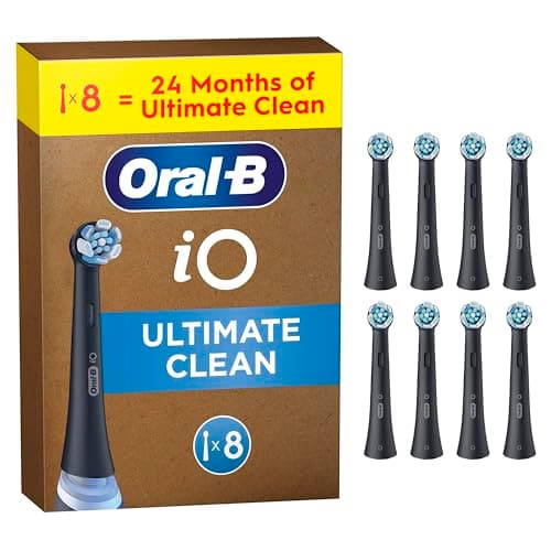 Oral-B iO Series Ultimate Clean Electric Toothbrush Heads, 8 Count, Black, image 1 of 8
