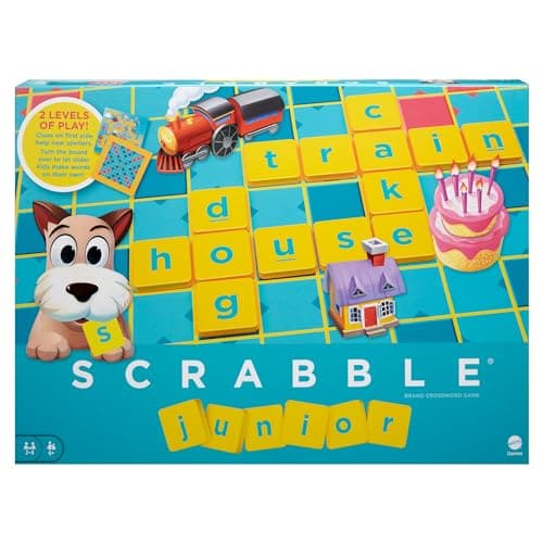 Mattel Games Scrabble Junior Board Game for Ages 6+, English Edition, image 1 of 6