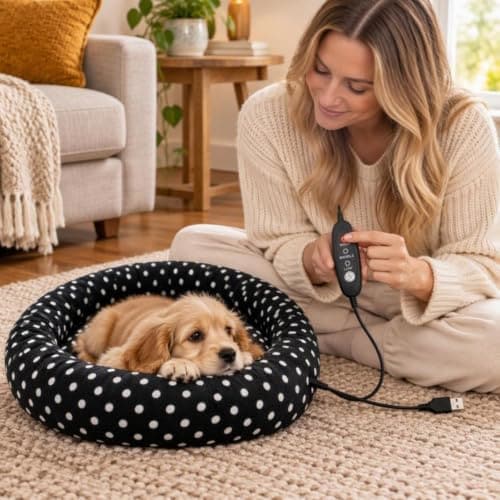 USB Heated Pet Bed for Dogs and Cats, image 1 of 6