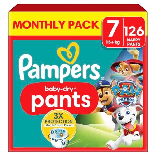 Pampers Baby-Dry Paw Patrol Nappy Pants, Size 7, image 1 of 8