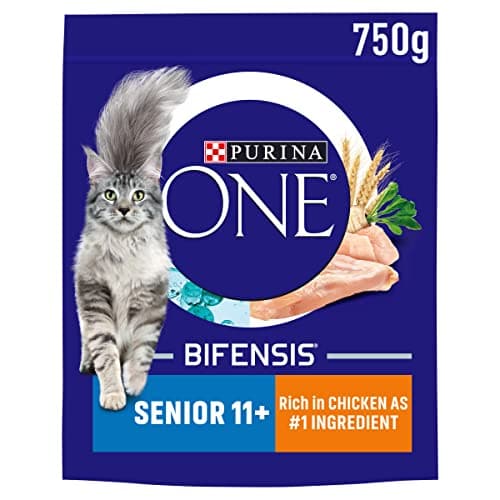 PURINA ONE Senior 11+ Chicken Dry Cat Food 750g (Pack of 4), image 1 of 8