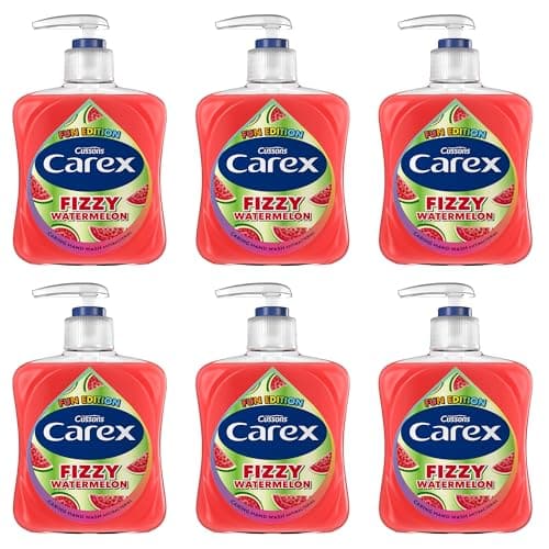 Carex Fun Edition Fizzy Watermelon Antibacterial Hand Wash, Clean & Protects Hands, Bulk Buy, Pack of 6 x 250ml, image 1 of 4
