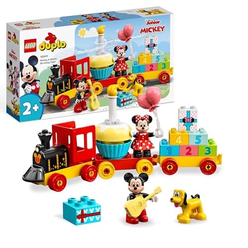 LEGO DUPLO | Disney Mickey & Minnie Birthday Train Toy for 2+ Year Old Girls & Boys - Educational Toys for Toddlers with Number Bricks & 3 Figures - Gift Idea - 10941, image 1 of 8