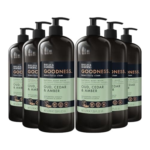 Baylis & Harding Goodness Natural Body Wash 1L 6 pack, image 1 of 8