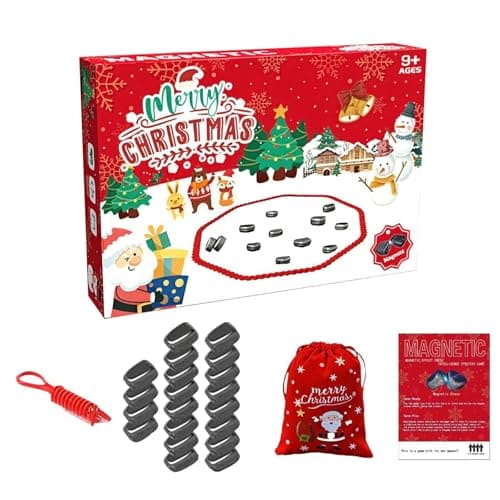 Christmas Magnetic Chess Game with String, image 1 of 2