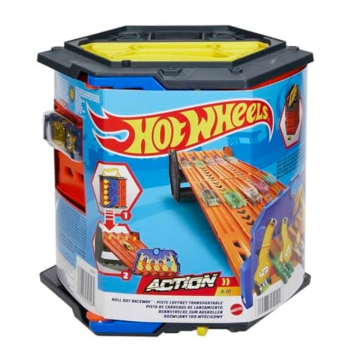 ​Hot Wheels Roll Out Raceway Track Set & 1:64 Toy Car