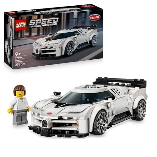 LEGO Speed Champions Bugatti Centodieci Hyper Sports Car Toy - Car Model Kit with a Driver Minifigure - Birthday Gift for 9+ Year Old Boys - 77240, image 1 of 8
