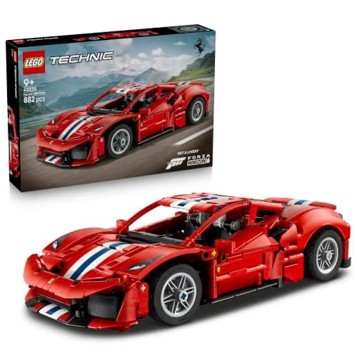 LEGO Technic Ferrari 488 PISTA Car Toy - Model Kit w/ V8 Engine, Steering & Differential - Gaming Decor - Birthday Gift for 9+ Year Old Boys & Motorsport Fans - 42235, image 1 of 8