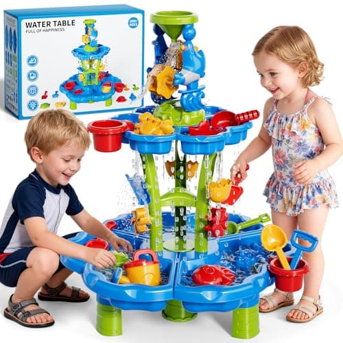 2-Tier Flower Shape Sand & Water Play Table