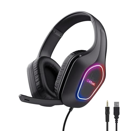 GXTrust Rayne Gaming Headset with USB Powered LED Lighting, Black, image 1 of 8