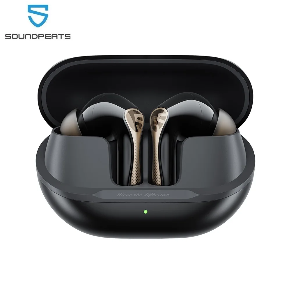 SOUNDPEATS Air5 Pro+ XMEMS Bluetooth Earphones 55dB Hybrid Adaptive ANC Earbuds, Hi-Res Wireless, LDAC/aptX Lossless Headphones