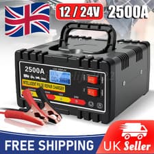 2500A HEAVY DUTY 12/24V AUTOMATIC CAR BATTERY CHARGER SMART PULSE REPAIR TRICKLE