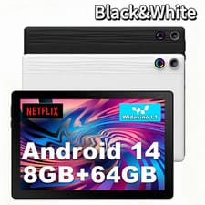 2026 Newest Android 14 Tablet 64GB ROM (1TB TF) 10 inch WiFi 5000mAh Dual Camera