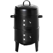 BBQ Charcoal Grill Barbecue Smoker Garden Outdoor Cooking Steel Pot