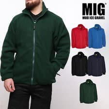 Mens MIG Classic Fleece Jacket Full Zip Size S to 5XL - WARM WORK & CASUAL COAT
