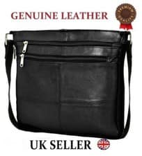ODS:UK Ladies Real Leather Tote Cross Body Messenger Shoulder Handbag Bag