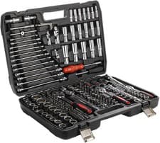 216 PCS Socket Set 1/4 3/8 1/2" Spanner Drive Ratchet Wrench Mechanic Tool Kit