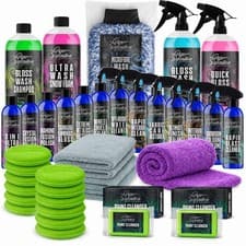 Car Detailing Kit Full Exterior Interior Cleaning Set Polish Wax Washing Clay