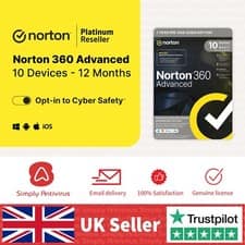 Norton 360 Advanced Antivirus + VPN 2026 10 Devices 5-Minute Delivery by Email