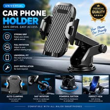 360° Car Phone Holder Universal Mount Mobile Windshield Dashboard No Air Vent