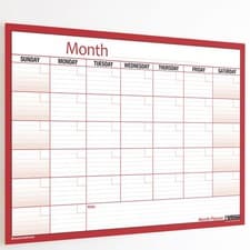 LAMINATED Month Planner A2 Wall Chart Monthly Planner Re-Use Any Month
