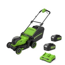 GreenWorks Cordless Lawn Mower 41cm Push 48V (24V+24V) with 2x4ah 20v batteries