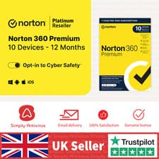 Norton 360 Premium Antivirus 2026 VPN 10 Device 1 Year - 5 Minute Delivery