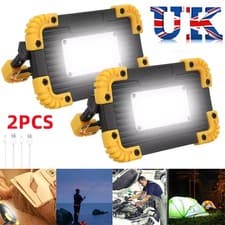 2x 800 LM LED Work Light USB Rechargeable Inspection Torch Camping Security Lamp