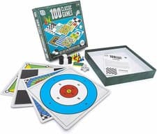 100 Classic Games Family Board Game Set Chess Draughts Ludo Snakes & Ladders 8+