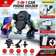 Car Phone Holder Mount Dashboard Windscreen Air Vent 360° Universal Stand UK