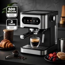 GEEPAS 20 Bar Espresso Machine Milk Frother 1350W Coffee Maker Latte 1.5L UK