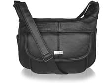 CLEARANCE Handbags Leather Cross Body Single Strap Ladies Shoulder HandBag Black