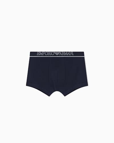 Emporio Armani Men's UNDERLINED Logoband Trunk Blue M