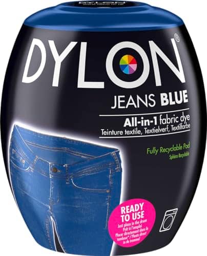 DYLON Washing Machine Fabric Dye Pod for Clothes & Soft Furnishings, 350g – Jeans Blue