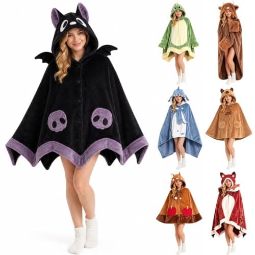 Women's Wearable Blanket Fuzzy Fleece Cosplay Halloween Costumes