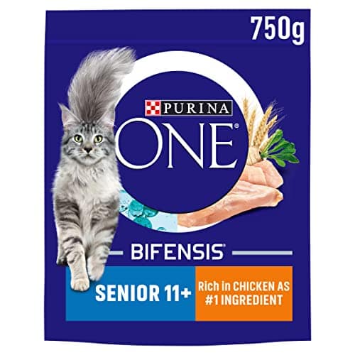 PURINA ONE Senior 11+ Chicken Dry Cat Food 750g (Pack of 4)