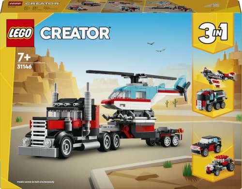 LEGO Creator 3in1 Flatbed Truck with Helicopter 31146